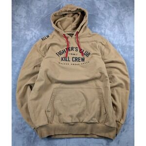 Kill Crew Wolves Among Sheep Hoodie Size L Streetwear Fighter Club Tan